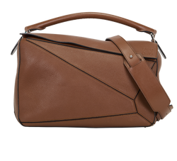 Large Puzzle Bag, Leather, Tan, 011942, S/DB, 3*